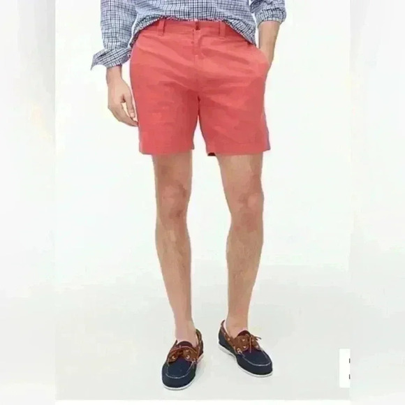 COPY - J CREW MENS CLASSIC FLAT FRONT CHINO SHORTS Sz. 38 x 9 - Picture 2 of 8